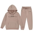 thumbnail image 1 of Kiijoy Big Girls Winter Hoodie Joggers Set Casual Active Tracksuit, Sizes 8-9, 1 of 3