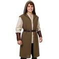 thumbnail image 1 of Kiijoy Boy Halloween Medieval Hooded Surcoat Tabard Sleeveless Tunic Top, Brown, 5-6 Years, 1 of 7