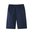 thumbnail image 1 of Kiijoy Boy's Casual Loose Shorts Solid Elastic Waist School Shorts with Pockets, Sizes 3-18, 1 of 4