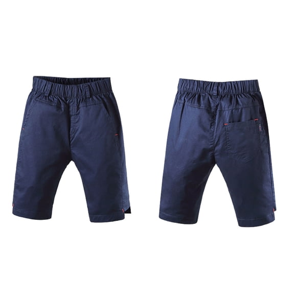 Kiijoy Boy's Summer Casual Cotton Shorts Solid Color Lightweight Pullon Shorts, Sizes 18-24 Months