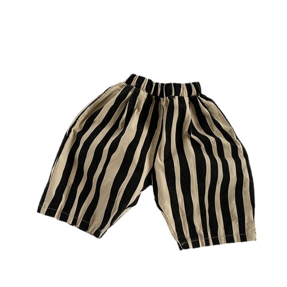 Kiijoy Boys Baggy Minimalist Striped Pants Kids Casual High Rise Loose Pants, Sizes 12-24 Months