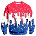 thumbnail image 1 of Kiijoy Boys Baseball Sweatshirt Kids Casual Active Crewneck Pullover Top, Red, Sizes 5-14, 1 of 5
