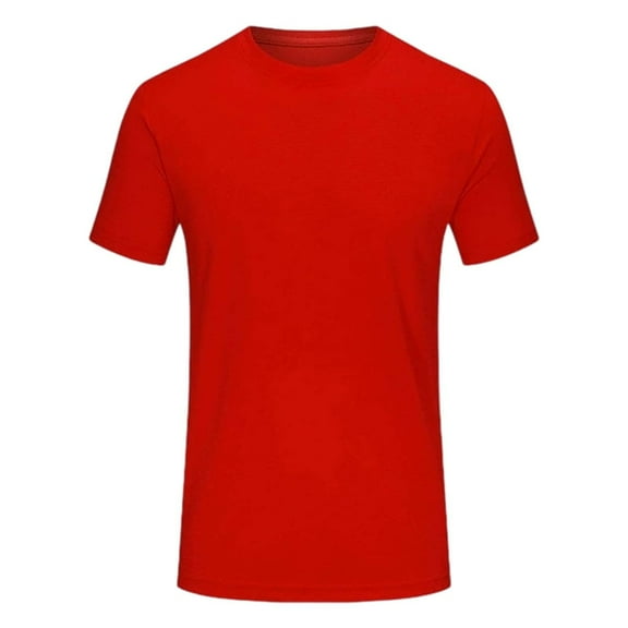 Kiijoy Boys Breathable Active Tee Casual Short Sleeve Solid Plain T Shirt, Sizes 7-8