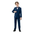 thumbnail image 1 of Kiijoy Boys Business Suit Blazer Suit Jacket Pants Vest Bowtie 4 Piece Outfit, Sizes 9-10, 1 of 5