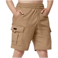 thumbnail image 1 of Kiijoy Boys Cargo Shorts Casual Athletic High Rise Shorts with Drawstring, Sizes 7-8, 1 of 6