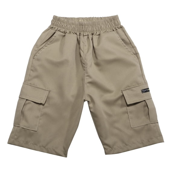 Kiijoy Boys Casual Loose Cargo Shorts Stretch Knee-Length Shorts with Pockets, Sizes 8-15