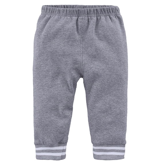 Kiijoy Boys Cotton Pull On Pants Casual Straight Leg Trousers Soft Bottoms, Sizes 18-24M