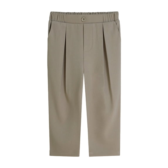 Kiijoy Boys Flat Front School Uniform Pants Formal Dress Pants Kids Trousers, Sizes 10-11