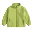 thumbnail image 1 of Kiijoy Boys Fleece Jacket Soft Long Sleeve Zip Up Coat Kids Outerwear, Green, 5-6 Years, 1 of 8