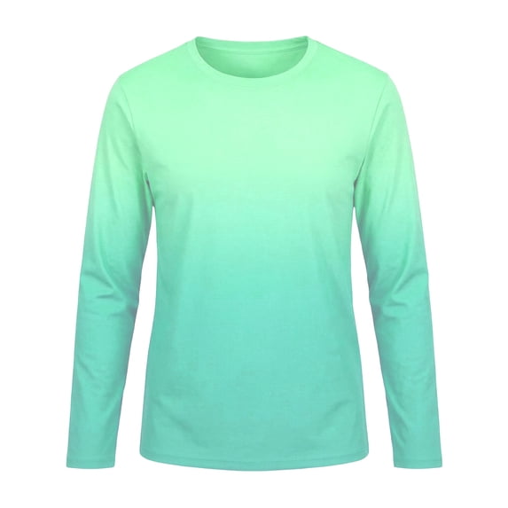 Kiijoy Boys Gradient UPF50+ Long Sleeve Rash Guard Stretch Swim Shirt Swimwear, Sizes 3-14