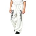 thumbnail image 1 of Kiijoy Boys Graphic Baggy Sweatpants Stylish Drawstring Sports Pants, White, Sizes 4-15, 1 of 4