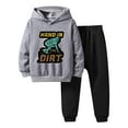 thumbnail image 1 of Kiijoy Boys Graphic Print Active Hoodie & Sweatpants 2Pcs Outfits Clothes Set, Sizes 13-14, 1 of 3