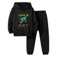 thumbnail image 1 of Kiijoy Boys Graphic Print Active Hoodie & Sweatpants 2Pcs Outfits Clothes Set, Sizes 9-10, 1 of 3
