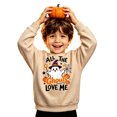 thumbnail image 1 of Kiijoy Boys Halloween Sweatshirt Kids Cute Crewneck Pullover, Khaki, Sizes 7-8Y, 1 of 3