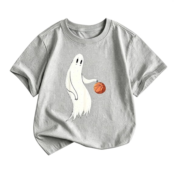 Kiijoy Boys Halloween Graphic T-Shirt Short Sleeve Crew Neck T Shirt, Sizes 12-13