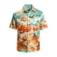thumbnail image 1 of Kiijoy Boys Halloween Hippie Style Shirt Short Sleeve Button Up Shirt, Sizes 4-14, 1 of 5
