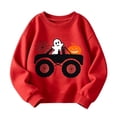 thumbnail image 1 of Kiijoy Boys Halloween Sweatshirt Crewneck Long Sleeve Graphic Pullover, Red, Sizes 2-14, 1 of 4