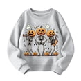 thumbnail image 1 of Kiijoy Boys Halloween Sweatshirt Pumpkin Skeleton Crewneck Pullover, Sizes 9-10Y, 1 of 3