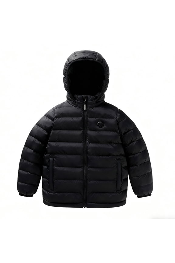 Boys Heated Jacket Rechargeable Heating Puffer Coat Outerwear, Sizes 9-10