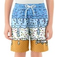 thumbnail image 1 of Kiijoy Boys Ice-Cream Print Casual Shorts Elastic Waist Summer Baseball Shorts, Sizes 9-10, 1 of 3
