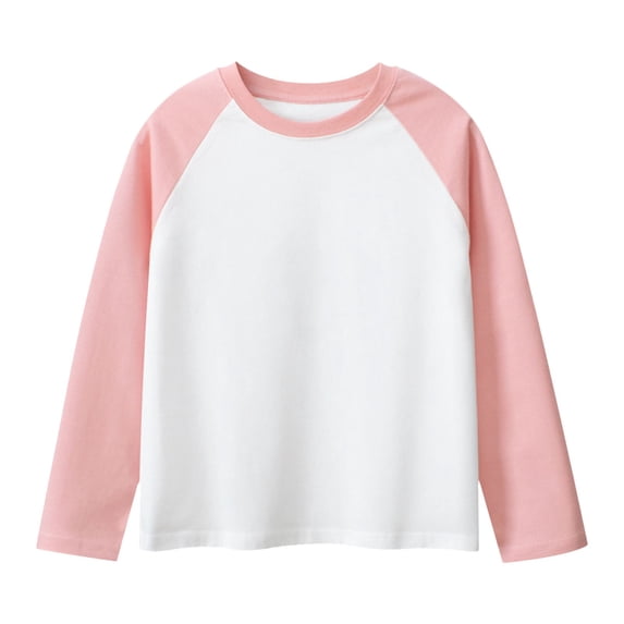 Kiijoy Boys Long Sleeve T Shirt Color Block Crew Neck T-Shirt Casual Undershirt, Sizes 4-6