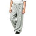 thumbnail image 1 of Kiijoy Boys Loose Sweatpants Elastic Waist Drawstring Athletic Pants, Grey, Sizes 4-15, 1 of 4
