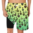 thumbnail image 1 of Kiijoy Boys Pineapple Print Swim Trunks with Compression Liner Beach Shorts, Sizes 5-16, 1 of 3