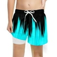 thumbnail image 1 of Kiijoy Boys Quick Drying Swim Trunks with Compression Liner Stretch Swim Shorts, Sizes 10-12, 1 of 3