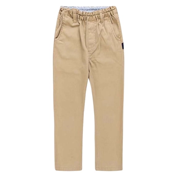 Kiijoy Boys School Uniform Pants Casual Pull On Straight Stretch Twill Pants, Sizes 10-11