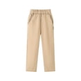 thumbnail image 1 of Kiijoy Boys School Uniform Trousers Pull-On Stretch Twill Khaki Pants, Sizes 3-12, 1 of 6