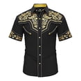 thumbnail image 1 of Kiijoy Boys Short Sleeve Western Shirt Summer Cowboy Print Button Down Shirt, Sizes 6-15, 1 of 3