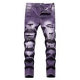 thumbnail image 1 of Kiijoy Boys Fit Distressed Ripped Jeans Vintage Streetwear Denim Pants, Sizes 6-7, 1 of 8