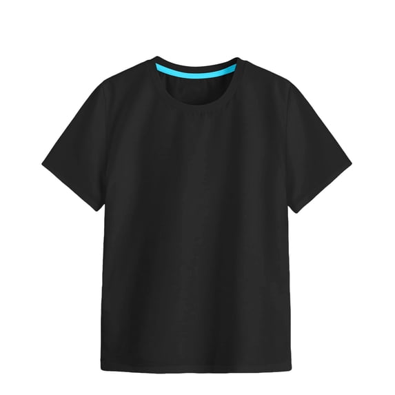 Kiijoy Boys Solid Basic Short Sleeve T-Shirt Casual Sports Undershirt, Sizes 11-12