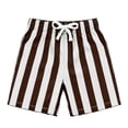 thumbnail image 1 of Kiijoy Boys Striped Swim Trunks with Compression Liner Swim Shorts Swimwear, Sizes 2-14, 1 of 3