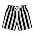 thumbnail image 1 of Kiijoy Boys Striped Swim Trunks with Compression Liner Swim Shorts Swimwear, Sizes 2-14, 1 of 3