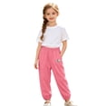thumbnail image 1 of Kiijoy Boys Summer Pants Pull On Relaxed Fit Slacks Lightweight Soft Trousers, Pink, Sizes 5-6, 1 of 7