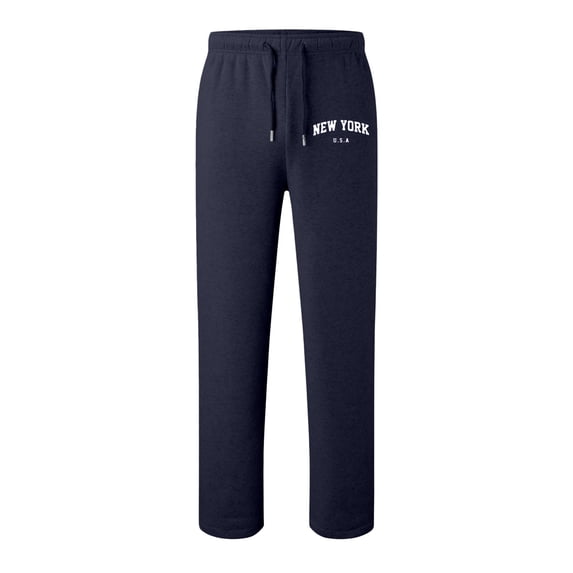 Kiijoy Boys Sweatpants New York Print Straight Athletic Pants with Pockets, Sizes 12-13