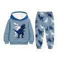 thumbnail image 1 of Kiijoy Boys Sweatsuit Dinosaur Graphic Hoodie Jogger Pants Outfits Fall Winter Clothes Set, 1 of 8