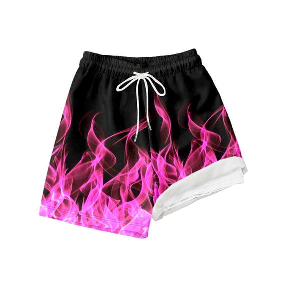 Kiijoy Boys Swim Trunks with Compression Liner Breathable Stretch Swim Shorts, Sizes 14-16