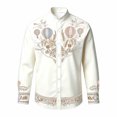 thumbnail image 1 of Kiijoy Boys Western Long Sleeve Cowboy Shirt Casual Button Down Shirt Top, White, 9-10 Years, 1 of 3