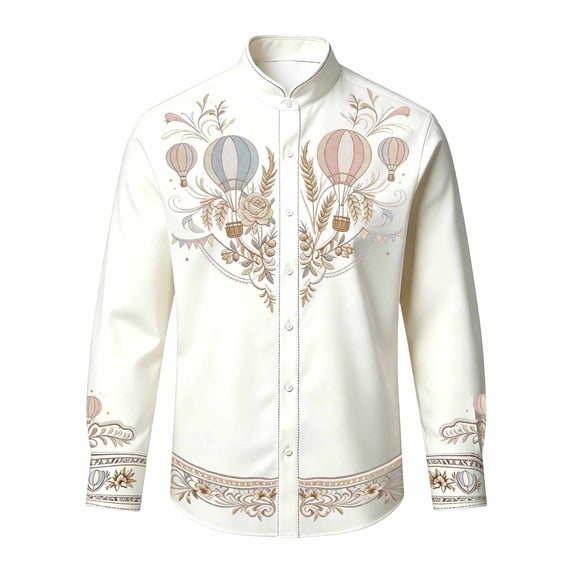 Kiijoy Boys Western Long Sleeve Cowboy Shirt Casual Button Down Shirt Top, White, 9-10 Years