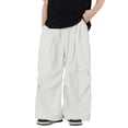 thumbnail image 1 of Kiijoy Boys Wide Leg Pants Casual Lightweight Elastic Waist Baggy Trousers, White, Sizes 12-13, 1 of 4