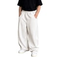 thumbnail image 1 of Kiijoy Boys Wide Leg Sweatpants Kids Casual Solid Baggy Athletic Pants, White, Sizes 4-15, 1 of 5