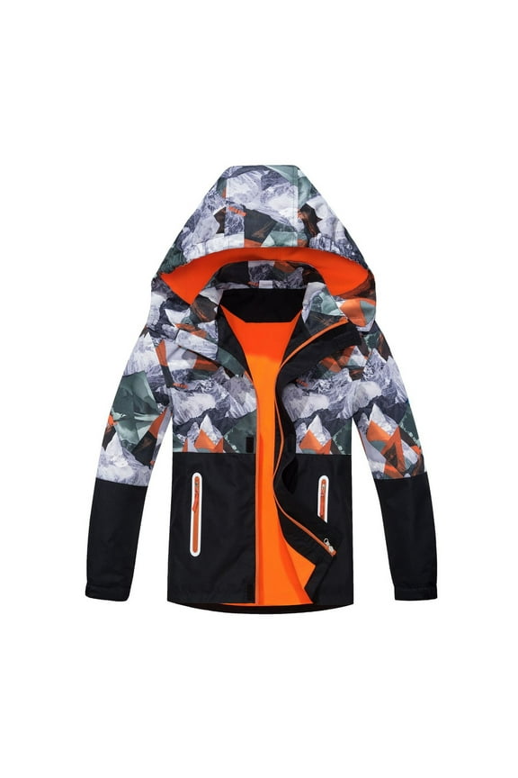 Tween Boys Windbreaker Jacket Casual Sports Outerwear Coat, Sizes 11-12