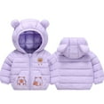 thumbnail image 1 of Kiijoy Boys Winter Padded Coat Cartoon Hooded Puffer Jacket Zip Up Outerwear, Sizes 18-24M, 1 of 3