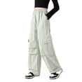 thumbnail image 1 of Kiijoy Cargo Pants for Girls Fashion Lightweight Loose Straight Leg Pants, Sizes 4-14, 1 of 3