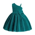 thumbnail image 1 of Kiijoy Child Girls Pageant Dress One Shoulder Sleeveless Bow Princess Dress, Sizes 2-7, 1 of 8