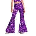 thumbnail image 1 of Kiijoy Dance Trousers for Girls High Rise Party Stage Performance Flare Pants, Sizes 15-16, 1 of 7