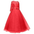 thumbnail image 1 of Kiijoy Flower Girls Dress Lace Mesh Wedding Bridesmaid Dress Pageant Gown, Sizes 7-8, 1 of 5