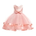 thumbnail image 1 of Kiijoy Flower Girls Dress Sleeveless Mesh Layered Princess Dress Pageant Gown, Sizes 5-6, 1 of 4